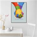 Picture of Rainbow Hands _GroupedProduct_Rectangle_Portrait_Canvas_Framed_
