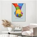 Picture of Rainbow Hands _GroupedProduct_Rectangle_Portrait_Canvas_Framed_