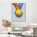 Picture of Rainbow Hands _GroupedProduct_Rectangle_Portrait_Canvas_Framed_