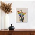 Picture of Two girls with rainbow flag II _GroupedProduct_Rectangle_Portrait_Canvas_Framed_