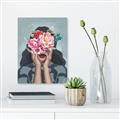 Picture of Girl with bouquet of flowers II _GroupedProduct_Rectangle_Portrait_Unframed_Print_Only_