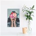 Picture of Girl with bouquet of flowers II _GroupedProduct_Rectangle_Portrait_Unframed_Print_Only_