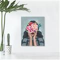 Picture of Girl with bouquet of flowers II _GroupedProduct_Rectangle_Portrait_Unframed_Print_Only_