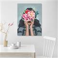 Picture of Girl with bouquet of flowers II _GroupedProduct_Rectangle_Portrait_Unframed_Print_Only_