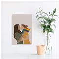 Picture of Two girls with rainbow flag _GroupedProduct_Rectangle_Portrait_Unframed_Print_Only_