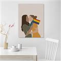Picture of Two girls with rainbow flag _GroupedProduct_Rectangle_Portrait_Unframed_Print_Only_