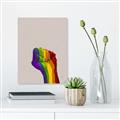 Picture of Rainbow Fist _GroupedProduct_Rectangle_Portrait_Unframed_Print_Only_