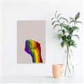 Picture of Rainbow Fist _GroupedProduct_Rectangle_Portrait_Unframed_Print_Only_