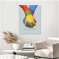 Picture of Rainbow Hands _GroupedProduct_Rectangle_Portrait_Unframed_Print_Only_