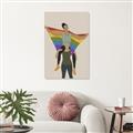 Picture of Two girls with rainbow flag II _GroupedProduct_Rectangle_Portrait_Unframed_Print_Only_