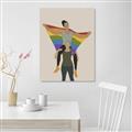 Picture of Two girls with rainbow flag II _GroupedProduct_Rectangle_Portrait_Unframed_Print_Only_