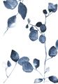 Picture of Blue Water Colour Leaves II _GroupedProduct_Rectangle_Portrait_Unframed_Print_Only_