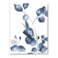 Picture of Blue Water Colour Leaves _GroupedProduct_Rectangle_Portrait_Canvas_