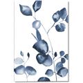 Picture of Blue Water Colour Leaves _GroupedProduct_Rectangle_Portrait_Canvas_
