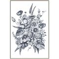 Picture of Sketched Fall Blooms _GroupedProduct_Rectangle_Portrait_Canvas_Framed_