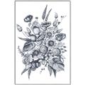 Picture of Sketched Fall Blooms _GroupedProduct_Rectangle_Portrait_Canvas_Framed_