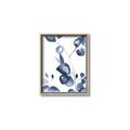 Picture of Blue Water Colour Leaves _GroupedProduct_Rectangle_Portrait_Canvas_Framed_