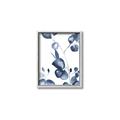 Picture of Blue Water Colour Leaves _GroupedProduct_Rectangle_Portrait_Canvas_Framed_