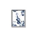 Picture of Blue Water Colour Leaves _GroupedProduct_Rectangle_Portrait_Canvas_Framed_