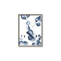 Picture of Blue Water Colour Leaves _GroupedProduct_Rectangle_Portrait_Canvas_Framed_