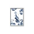 Picture of Blue Water Colour Leaves _GroupedProduct_Rectangle_Portrait_Canvas_Framed_