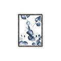 Picture of Blue Water Colour Leaves _GroupedProduct_Rectangle_Portrait_Canvas_Framed_