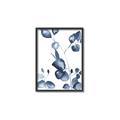 Picture of Blue Water Colour Leaves _GroupedProduct_Rectangle_Portrait_Canvas_Framed_