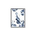 Picture of Blue Water Colour Leaves _GroupedProduct_Rectangle_Portrait_Canvas_Framed_