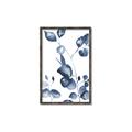 Picture of Blue Water Colour Leaves _GroupedProduct_Rectangle_Portrait_Canvas_Framed_