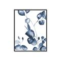 Picture of Blue Water Colour Leaves _GroupedProduct_Rectangle_Portrait_Canvas_Framed_
