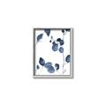 Picture of Blue Water Colour Leaves II _GroupedProduct_Rectangle_Portrait_Canvas_Framed_