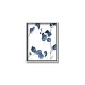 Picture of Blue Water Colour Leaves II _GroupedProduct_Rectangle_Portrait_Canvas_Framed_