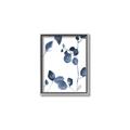Picture of Blue Water Colour Leaves II _GroupedProduct_Rectangle_Portrait_Canvas_Framed_