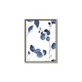Picture of Blue Water Colour Leaves II _GroupedProduct_Rectangle_Portrait_Canvas_Framed_