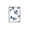 Picture of Blue Water Colour Leaves II _GroupedProduct_Rectangle_Portrait_Canvas_Framed_