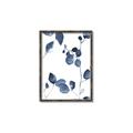 Picture of Blue Water Colour Leaves II _GroupedProduct_Rectangle_Portrait_Canvas_Framed_