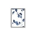 Picture of Blue Water Colour Leaves II _GroupedProduct_Rectangle_Portrait_Canvas_Framed_