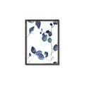 Picture of Blue Water Colour Leaves II _GroupedProduct_Rectangle_Portrait_Canvas_Framed_