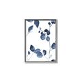 Picture of Blue Water Colour Leaves II _GroupedProduct_Rectangle_Portrait_Canvas_Framed_
