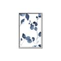 Picture of Blue Water Colour Leaves II _GroupedProduct_Rectangle_Portrait_Canvas_Framed_