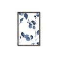 Picture of Blue Water Colour Leaves II _GroupedProduct_Rectangle_Portrait_Canvas_Framed_
