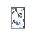 Picture of Blue Water Colour Leaves II _GroupedProduct_Rectangle_Portrait_Canvas_Framed_