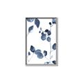 Picture of Blue Water Colour Leaves II _GroupedProduct_Rectangle_Portrait_Canvas_Framed_