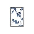 Picture of Blue Water Colour Leaves II _GroupedProduct_Rectangle_Portrait_Canvas_Framed_