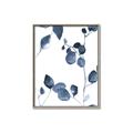 Picture of Blue Water Colour Leaves II _GroupedProduct_Rectangle_Portrait_Canvas_Framed_