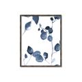 Picture of Blue Water Colour Leaves II _GroupedProduct_Rectangle_Portrait_Canvas_Framed_