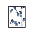 Picture of Blue Water Colour Leaves II _GroupedProduct_Rectangle_Portrait_Canvas_Framed_