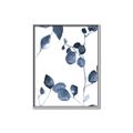 Picture of Blue Water Colour Leaves II _GroupedProduct_Rectangle_Portrait_Canvas_Framed_