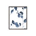 Picture of Blue Water Colour Leaves II _GroupedProduct_Rectangle_Portrait_Canvas_Framed_