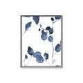 Picture of Blue Water Colour Leaves II _GroupedProduct_Rectangle_Portrait_Canvas_Framed_